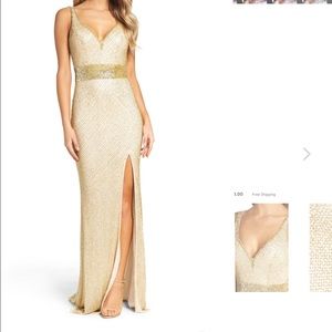 Mac Duggal gold gown